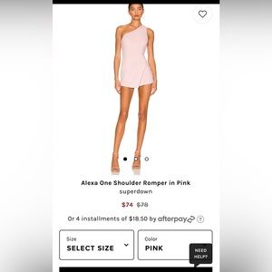 Revolve Alexa Superdown one shoulder romper!